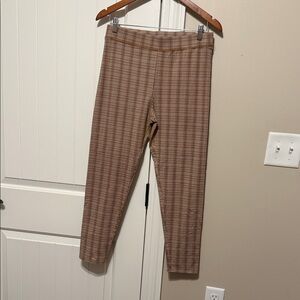 American Eagle Outfitters Plaid Leggings in Brown and Tan